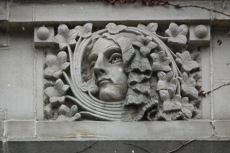 Carved face