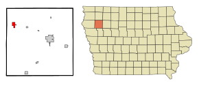 Cherokee County Iowa Incorporated and Unincorporated areas Marcus Highlighted.svg