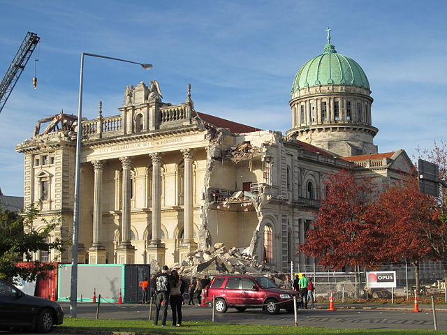 Damaged Catholic cathedral two months after the earthquake