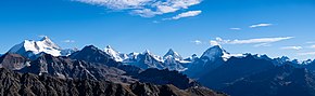 Les principales montagnes du val d'Anniviers vues depuis le sommet de l'Illhorn.