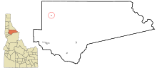Clearwater County Idaho Incorporated a Unincorporated areas Elk River Highlighted.svg