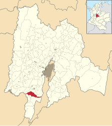 Arbeláez – Mappa