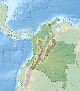 Nevado del Ruiz trên bản đồ Colombia