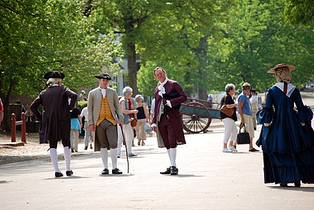 The streets of Colonial Williamsburg are populated by "re-enactors" who tell the stories of colonists from the 18th-century