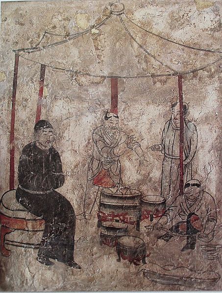 File:Cooking, mural from Tomb in Aohan, Liao Dynasty.jpg