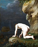 Boginja Kalipso reši Odiseja, Cornelius van Poelenburgh (1630)