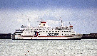 Cote d'Azur Sealink ferry departing from Dover in 1991 Cote d'Azur.jpg