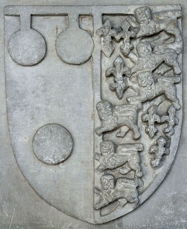 Image: Courtenay Impaling Royal Arms Colyton Devon