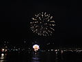 The 2011 firework display marking the end of Cowes Week 2011. The photographs were taken from the eastern-most point of Princes Green.