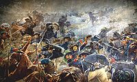 Bersaglieri dans la bataille près de la Rivière Noire, 1855.