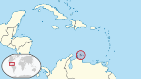 Location of Curaçao