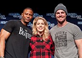 Ramsey, Rickards and Amell at Heroes and Villains Fan Fest San Jose in 2017