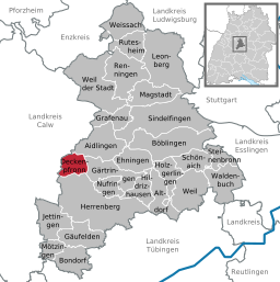 Läget för Deckenpfronn i Landkreis Böblingen