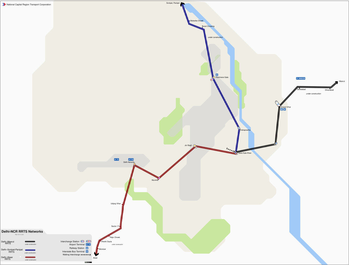 Rapid Metro Route Map Delhi–Alwar Regional Rapid Transit System - Wikipedia