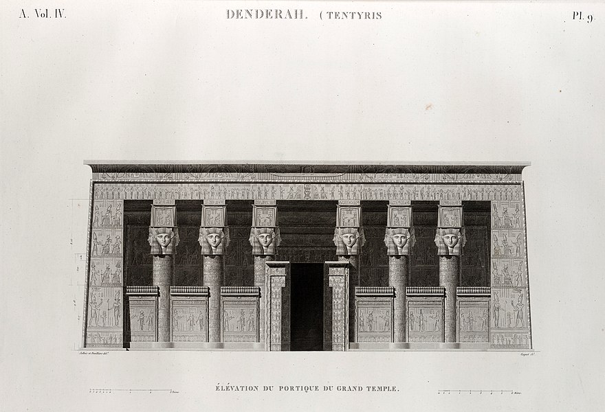 Pl.9 - Élévation du portique du Grand Temple