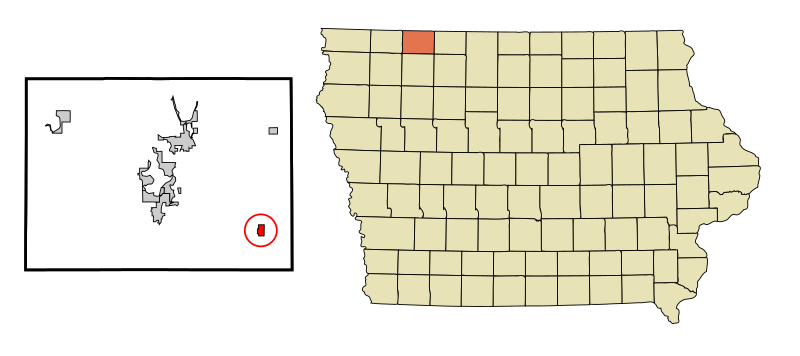 File:Dickinson County Iowa Incorporated and Unincorporated areas Terril Highlighted.svg