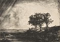 Rembrandt Die Landschaft mit den drei Bäumen