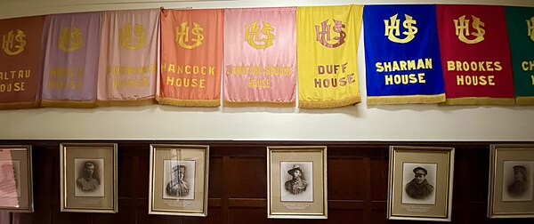 House banners at a public school in Australia