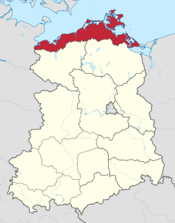 Bezirk Rostock District in 10 Kreise and 4 Stadtkreise, German Democratic Republic