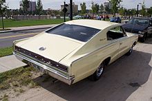 1966 Charger Dodge Charger 1966 RSideRear LakeMirrorClassic 17Oct09 (14577502296).jpg