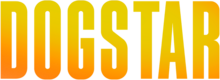 DOGSTAR in capital letters, colored with a orange and yellow gradient