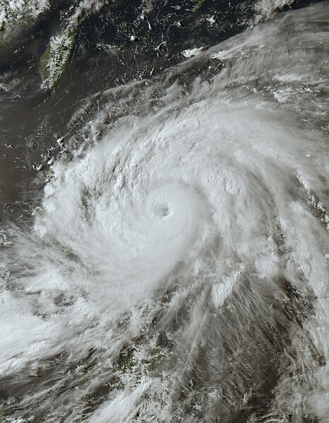 Typhoon Doksuri as it continued to strengthen during the evening of July 24