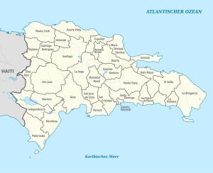 Provinces of the Dominican Republic Dominican Republic, administrative divisions - de - monochrome.svg