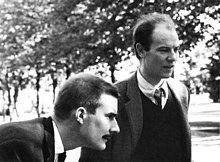 Ken Dewey (right) with the Finnish composer Henrik Otto Donner when they organized a happening in Helsinki, August 1963. Donner-with-Ken-Dewey-1963.jpg