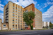 English: Dormitory. Minsk, Belarus Беларуская: Інтэрнат. Мінск, Беларусь Русский: Общежитие. Минск, Беларусь