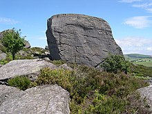 The Drake Stone near Harbottle, Northumberland, is the height of a double-decker bus. DrakeStone.jpg