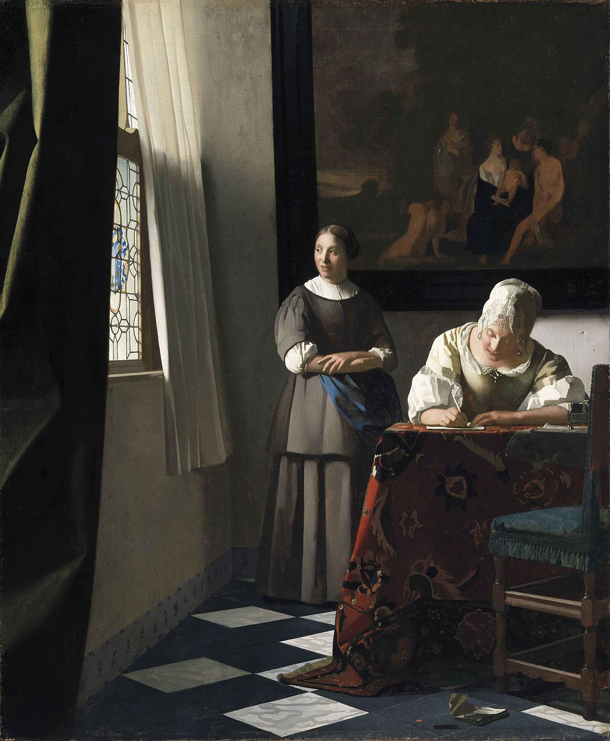 Vermeer donna legge una lettera 2 quadro stampa tela dipinto telaio arredo casa 