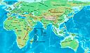 Map of the Eastern Hemisphere 475 CE.