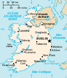 carte : Géographie de l'Irlande (pays)