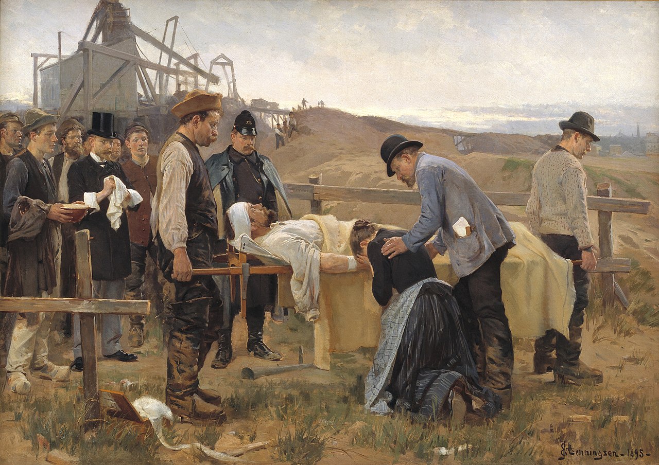 Раненый рабочий (1895).