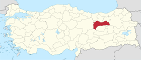 Localisation de Erzincan