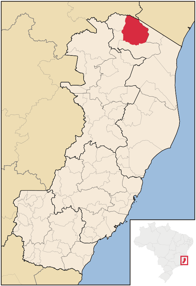 Localização de Montanha no Espírito Santo