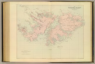 M. Usborne mid Hähnogob 2245 (feet) af da Koartn vo de Falklandinsln vo 1901