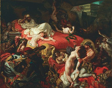 The Death of Sardanapalus by Eugène Delacroix (1827), Philadelphia Museum of Art