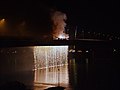 Fireworks over Duisburg-Ruhrort, Germany