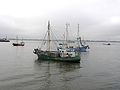Elbfischerdemo auf der Elbe bei Blankenesse