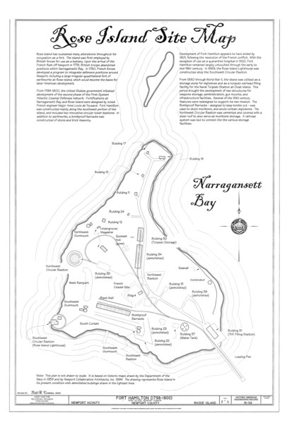 File:Fort Hamilton, Rose Island, Newport, Newport County, RI HAER RI-58 (sheet 2 of 4).tif