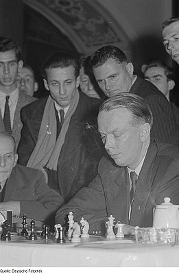 Во время чемпионата Германии по шахматам 1953 г.