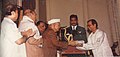 Fr. Cedric Prakash receiving the 'Kabir Puraskar' from President Shankar Dayal Sharma in November 1995.jpg