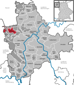 Läget för Frammersbach i Landkreis Main-Spessart