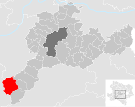 Poloha obce Frankenfels v okrese Sankt Pölten-vidiek (klikacia mapa)