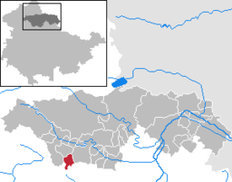 Läget för kommunen Freienbessingen i Kyffhäuserkreis