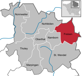 Kaart van Freisen