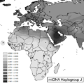 Миниатюра для Гаплогруппа J (мтДНК)