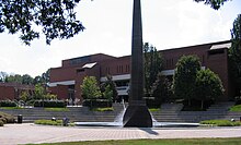 Fred B. Wenn Building, with the Kessler Campanile in the foreground GT Student Center - cropped version.jpg