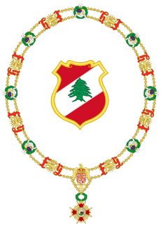 Generic Coat of Arms of the President of Lebanon (Order of Isabella the Catholic).svg